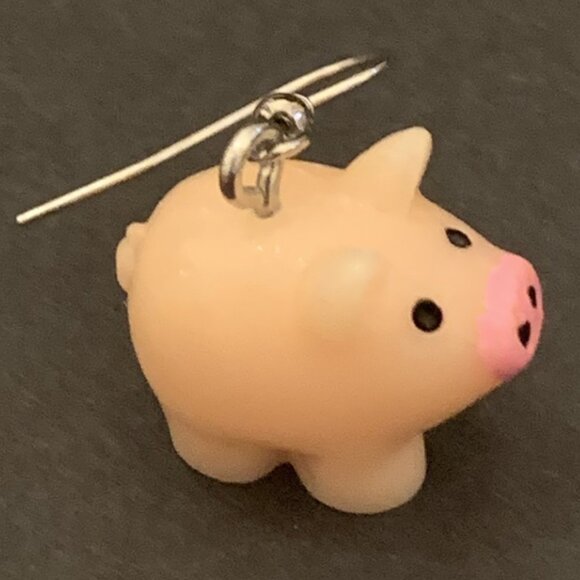 Pig Earring, Silly Earring, Gift Idea, Pig Jewelry, Funny Earring, Silly Earring - Picture 2 of 5